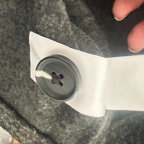 Telluride Clothing Company Womens Medium Sweater Button Mock Neck Grey Marled - Picture 8 of 10